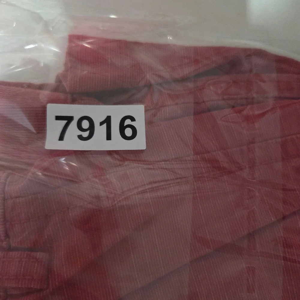 Tommy Hilfiger Chino Shorts Mens 36 Red Slub Texture Cotton Casual Classic Fit